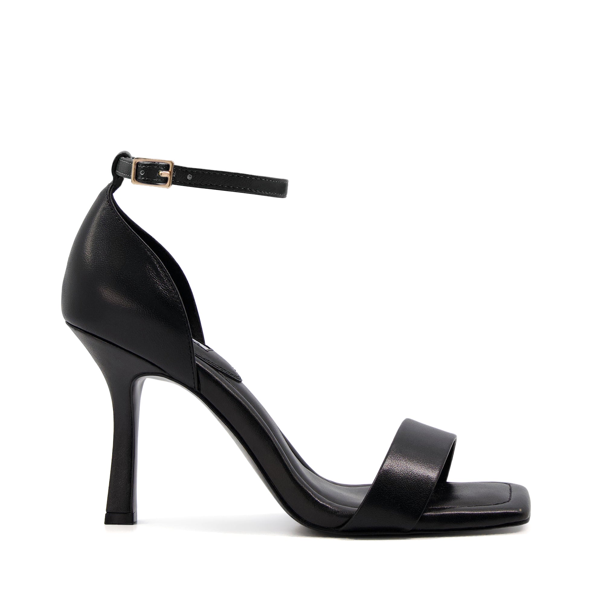 MOTIVATE - Square Toe Heeled Leather Sandals