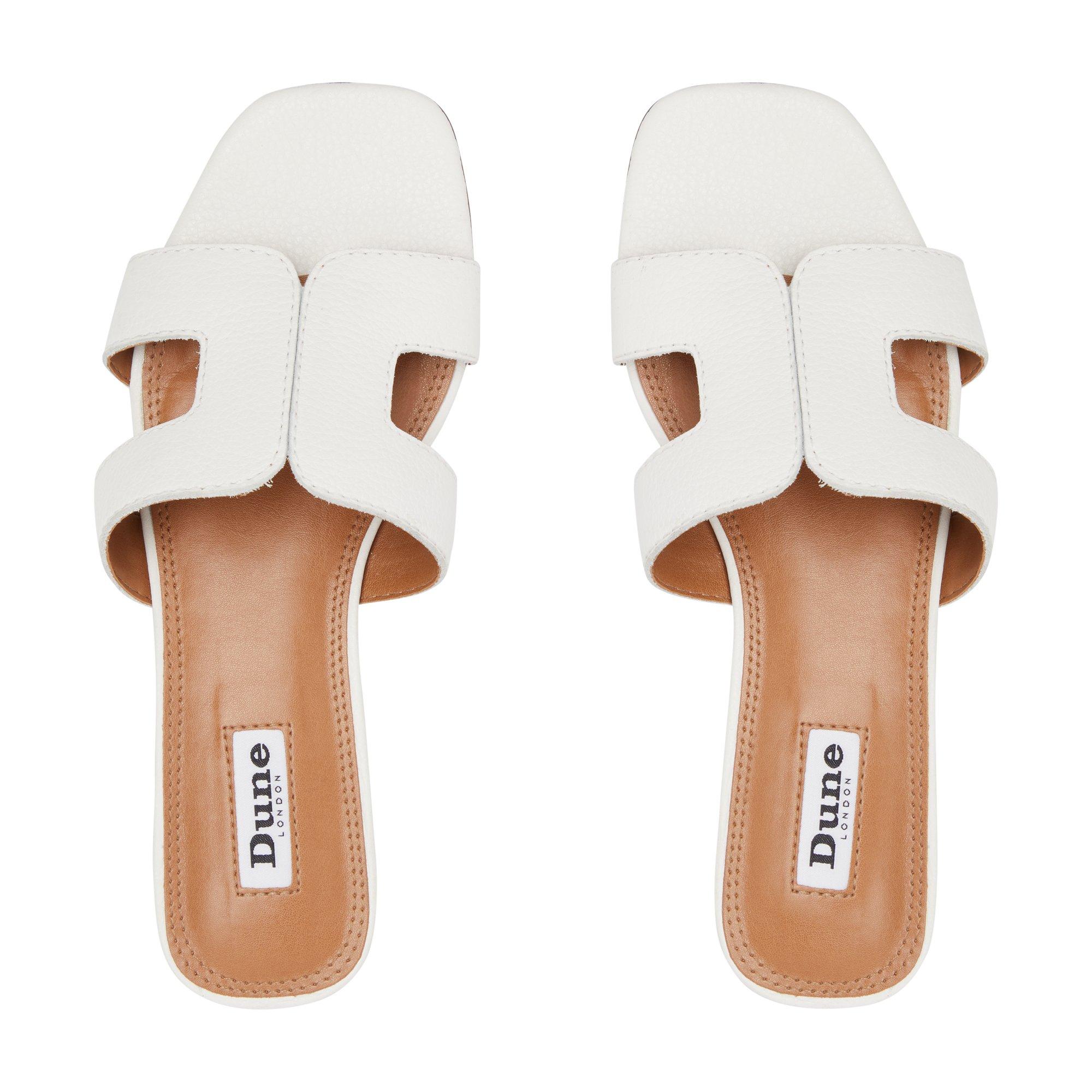 Dune Landies Multiple-strap Leather Sandals in White | Lyst