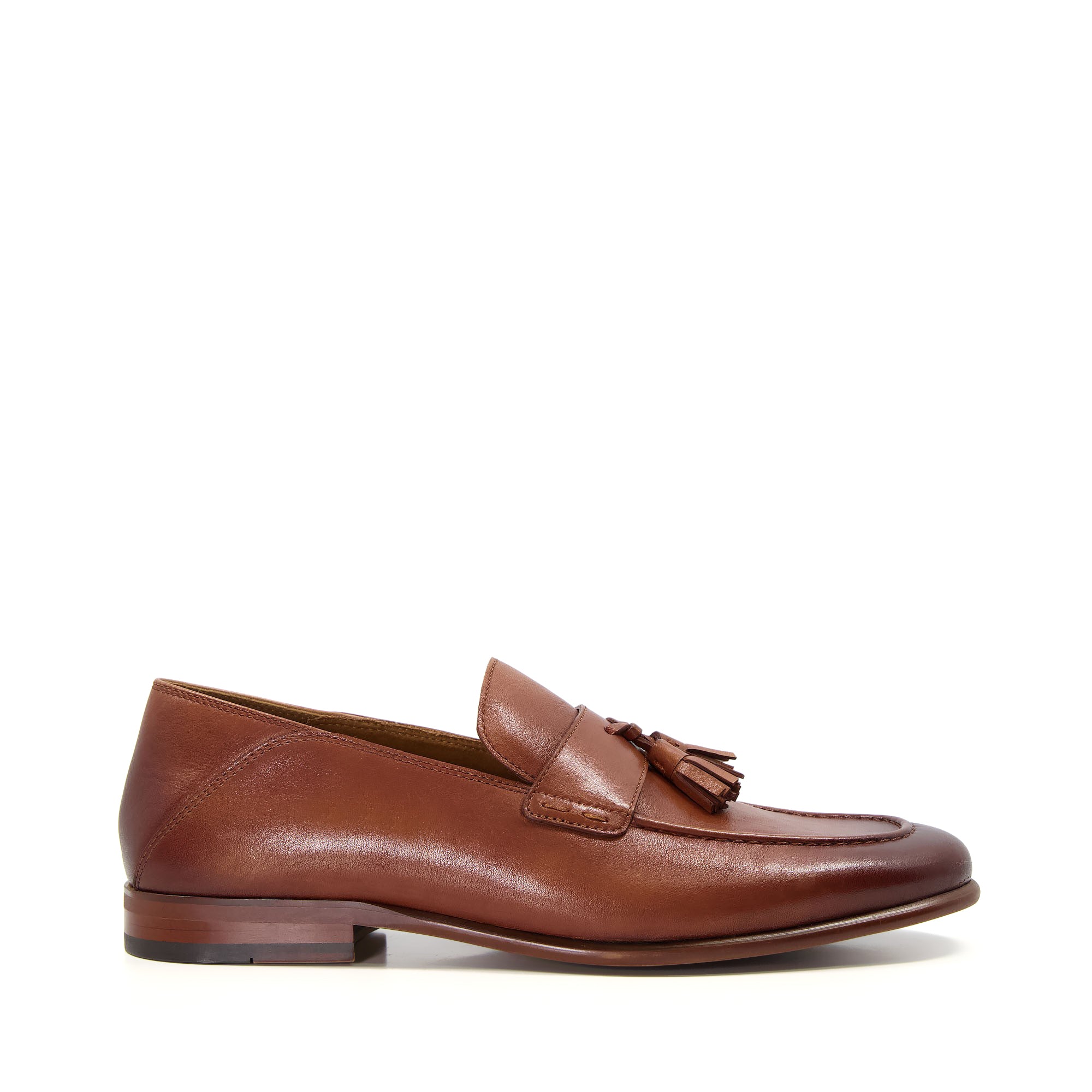 SUPPORT - Leather Tassel Trimmed Loafers